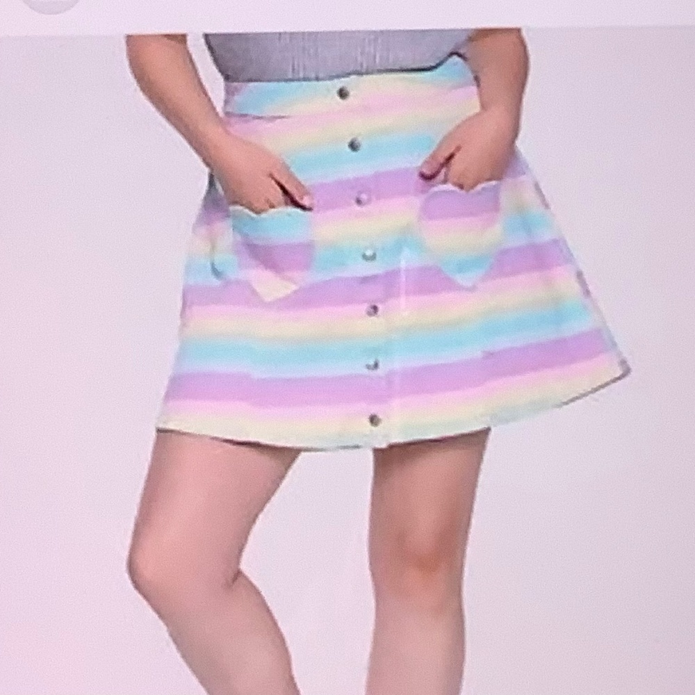 Blackheart Pastel Denim Skirt size L